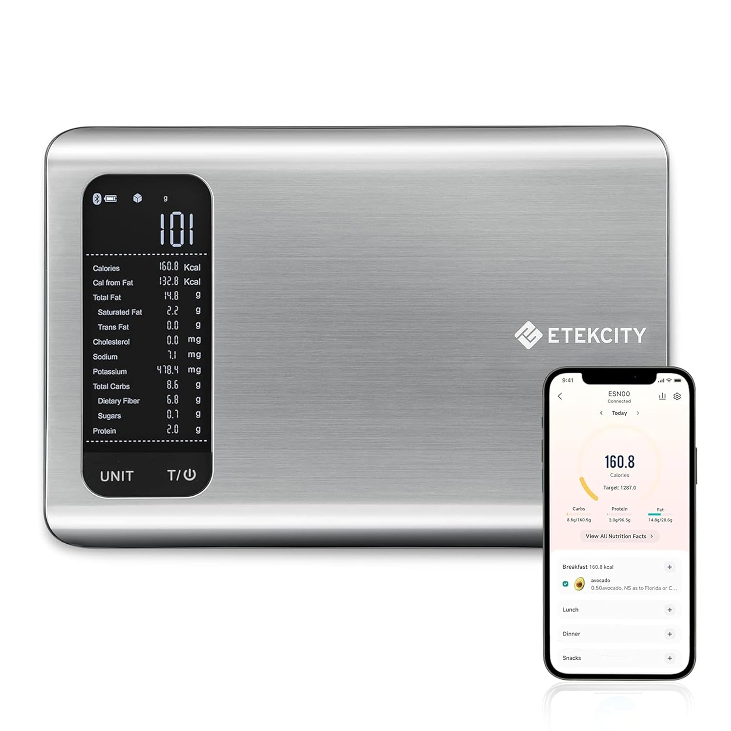 Etekcity Smart Food Kitchen Scale Review: Track Calories & 19 Nutrients – 173,519 Reviews, $45.03