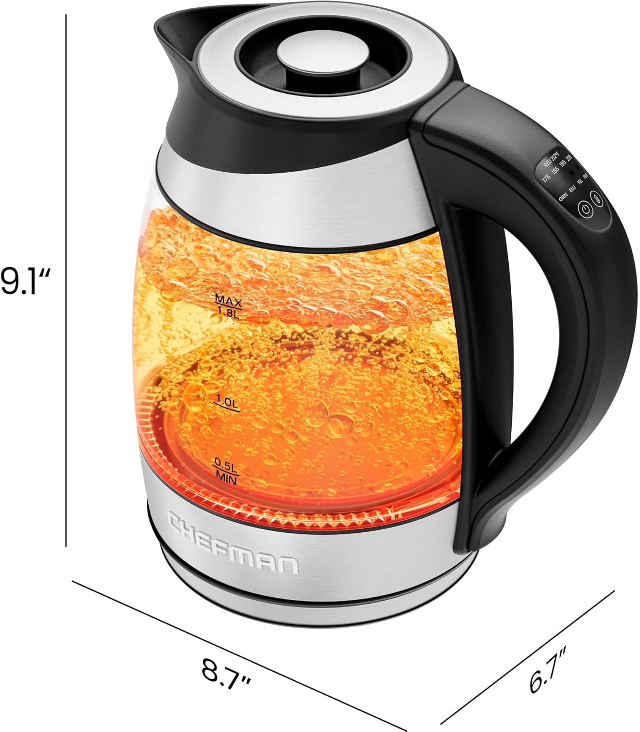 Chefman Electric Kettle with Temperature Control Review: 5 Presets, Removable Tea Infuser – 15% Off, $29.73